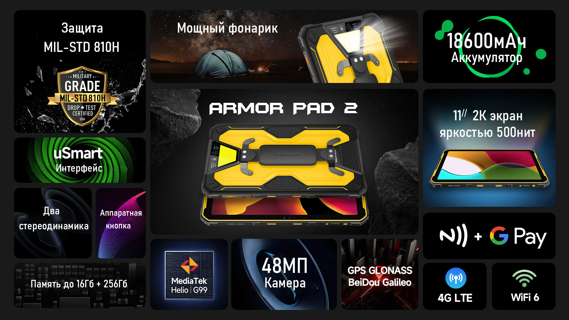 Ulefone Armor Pad 2 купить в Тюмени, планшет Ulefone Armor Pad 2 на  официальном сайте, обзор, цена, характеристики